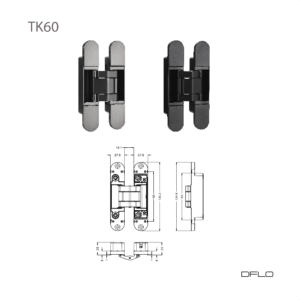 Bản lề cửa giấu khuôn DFLO TK60